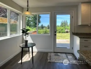 Beautiful views from kitchen and dining space