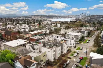 Stand alone townhome has no shared interior walls or HOA dues, and minutes to Lake Union and Gas Works Park.