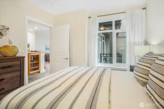 SW facing window - electrical box is behind door