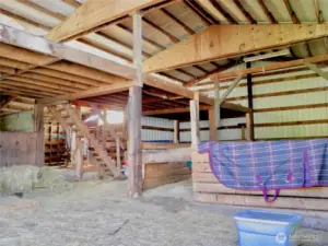 Inside the barn/stable ready for your horses or?