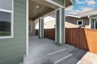 Another view of covered patio area.