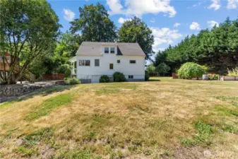 Rear shot of house.