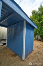 Storage space at end of carport