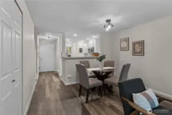 Dining space off of the kitchen and perfect breakfast bar