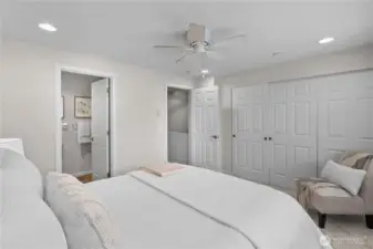 Lots of closet space and another private bath