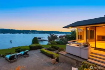 Endless entertaining spaces spilled over from the home with multiple access to the large backyard.