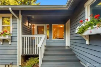 Covered porch entrance