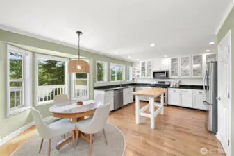 Updated and spacious kitchen