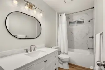 Lower level bathroom, also fully updated.