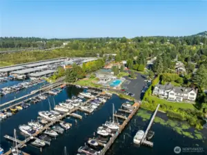 Community tennis courts, half-court basketball, kids playground, sand volleyball court, seasonal heated outdoor pool and a marina