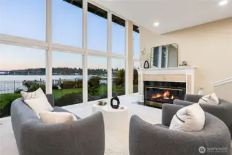 Double Sided Gas fireplace