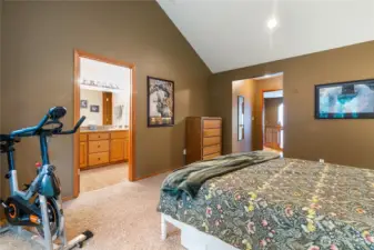 Another angle of the primary ensuite.  Located behind the wall on the right is the walk-in closet.