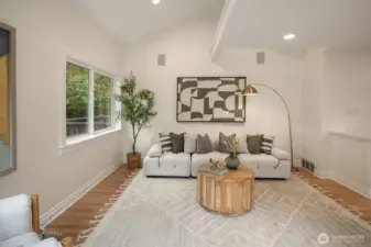 Family room sitting off of main floor deck.