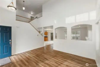 Hard surfaces throughout first floor.