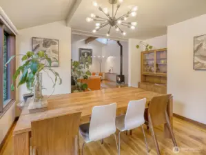 Main level dining room looking toward living room