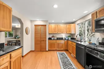 Tons of storage in this chef's kitchen