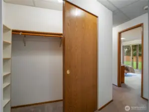 This home has so much closet space and storage.