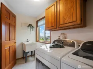 The laundry room is conveniently located on the main floor.