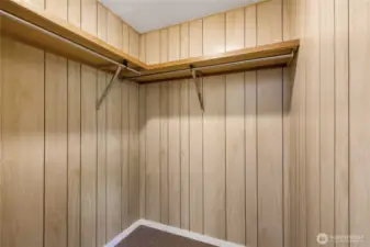 Primary bedroom with walk in closet