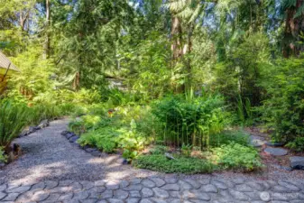 The wonderfully curated garden and paths are beautiful.