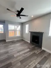 The fireplace surround is one of the selection items available to buyers. *Pervious Build