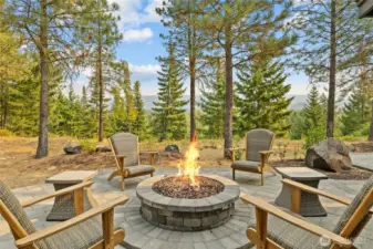 Roaring Firepit overlooking the view
