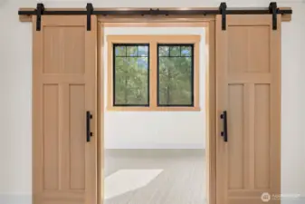 Barn doors for bunk nook