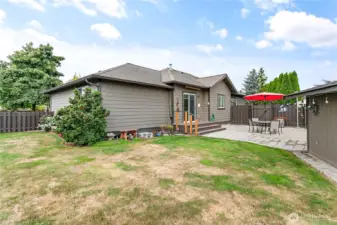 Large yard and patio, great for entertaining!