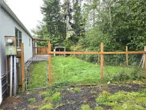 Fenced backyard