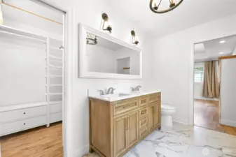 Check out the walk through closet