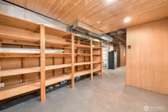 One of three basement storage/craft areas