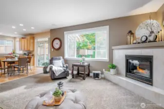 Main informal living/dining has patio slider access