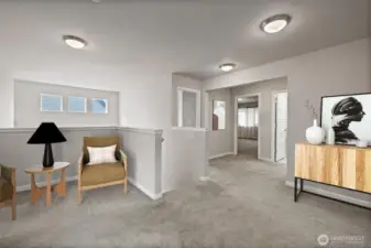 Virtually Staged. 2nd floor landing area