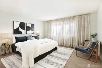 Spacious primary bedroom