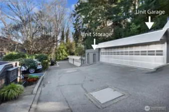 1 Car Parking in Common Garage, plus Storage