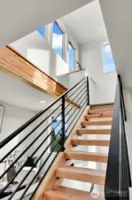 Light from the top floor work alcove