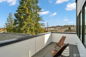 and the private deck is designed for the weight of a hot tub or plunge pool.