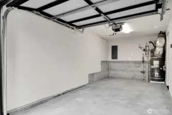 the garage door provides plenty of light