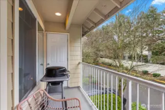 Deck with storage closet