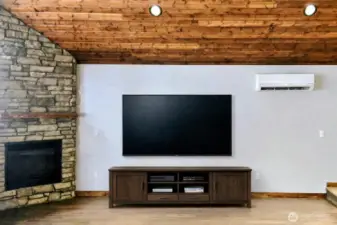 Virtually Staged Living Room/Media Wall