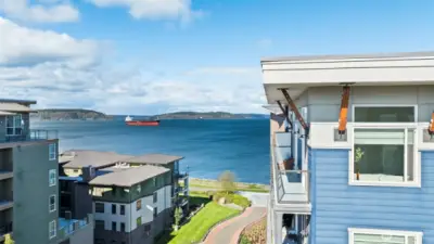 Perched on the top corner of the Baker Condominiums.