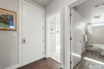 Secondary bedroom off the front entry offers endless potential