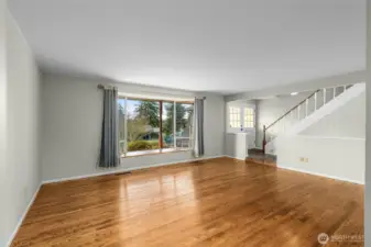 Living room with bay window