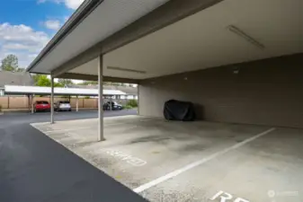 Covered parking spot