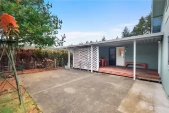 Lots of patio space.