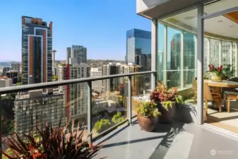 There are three view terraces from this beautiful home.