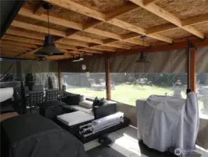 Curtains and heaters for winter entertaining