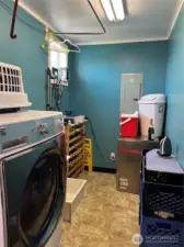 Back of the restaurant is a laundry room for restaurant.