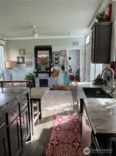 Including an island for home cooking prep.