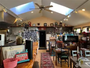 Skylights add natural light to your dining pleasure.  The restaurant is decorated with a warm eclectic flare.